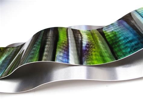 Metal Wall Art Green Wall Accent Metal Sculpture rythmic Curves by Brian M Jones Modern ...