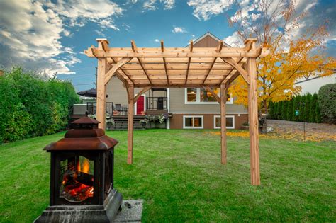 10x10 Pergola Kits, The Kalamalka Cedar Pergola Kit | Cedarshed Canada