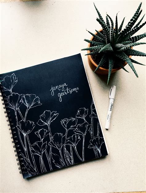 Flower sketchbook cover | Sketchbook cover, Diary cover design, Book cover art