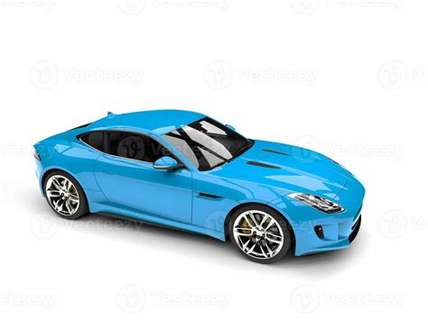 Bright sky blue modern concept sports car 31198731 Stock Photo at Vecteezy