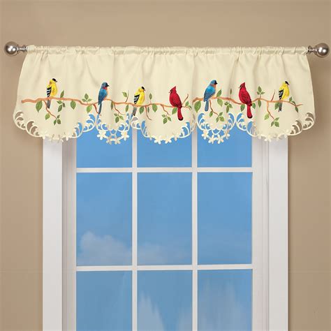 Beautiful Birds Spring Valance Curtain | Collections Etc.