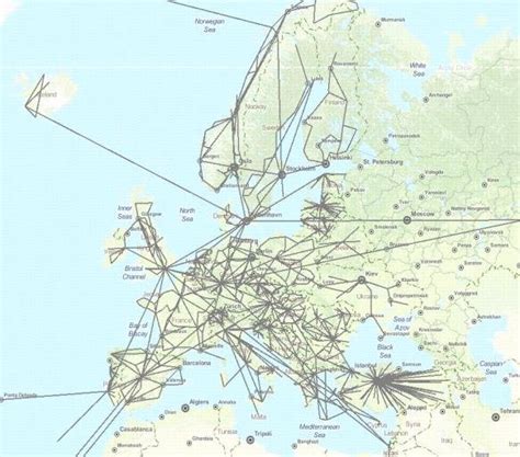 Internet backbone network topology in Europe [14]. | Download Scientific Diagram