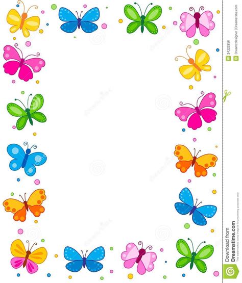 Butterfly border | Butterfly clip art, Floral border design, Boarders and frames