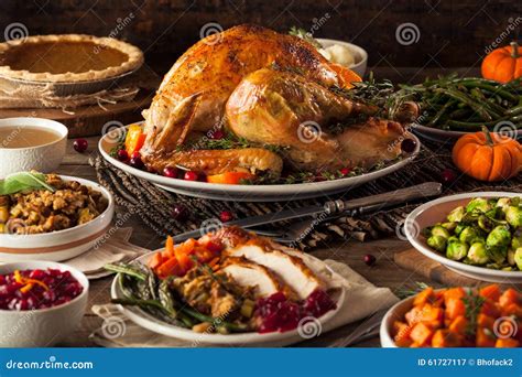 Homemade Roasted Thanksgiving Day Turkey Stock Image - Image of fruits, meat: 61727117