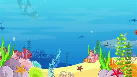 Underwater Background Cartoon Stock Video Footage for Free Download