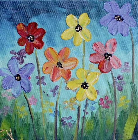 Spring Flowers Painting by Emily Newman - Pixels