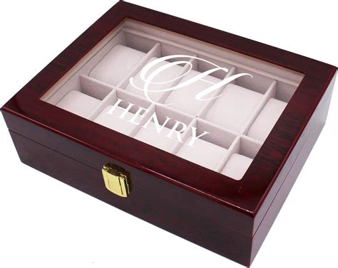 Amazon.com: Engraved Watch Box for Men - Personalized Gifts for Him - Custom Husband Boyfriend ...