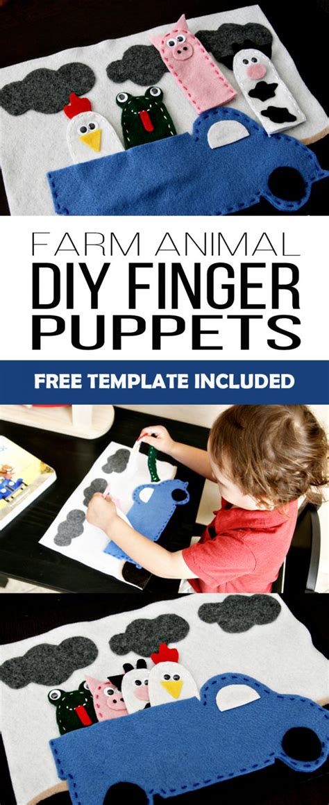 DIY Farm Animal Finger Puppets - See Vanessa Craft