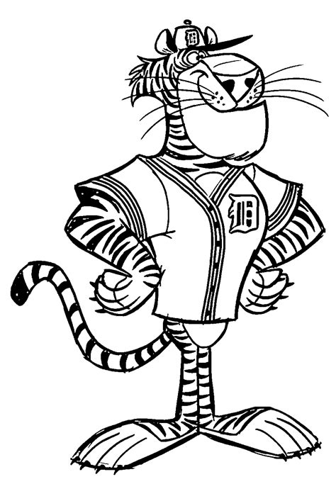 Detroit Tigers Coloring Pages - Coloring Home