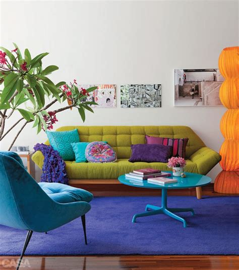 30 Examples of split complementary color scheme in Interiors