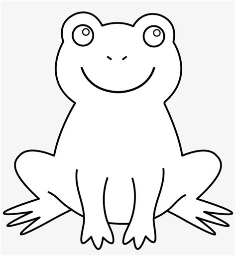 Cute Frog Clip Art Black And White - Frog Outline No Background Transparent PNG - 4153x4307 ...