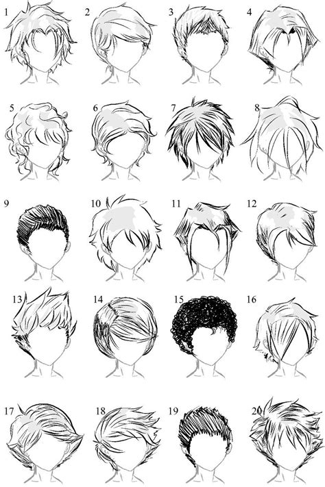 20 More Male Hairstyles by ~LazyCatSleepsDaily on deviantART | Drawings, Anime drawings, Manga hair