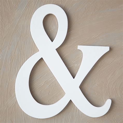 Wood Block Symbol - Painted White 8in - & The Lucky Clover Trading Co.