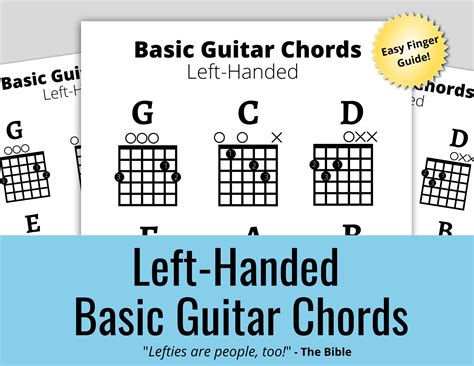 Left Handed Guitar Chords Sheet, Beginner Guitar Chords for Lefties instant Download Perfect ...