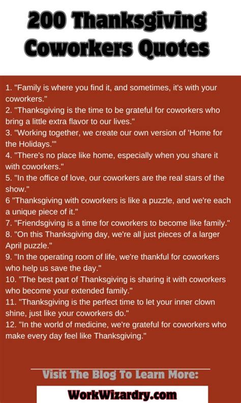 200 Fun Thanksgiving Quotes For Coworkers That Inspire And Bring Festive Moods To The Office ...