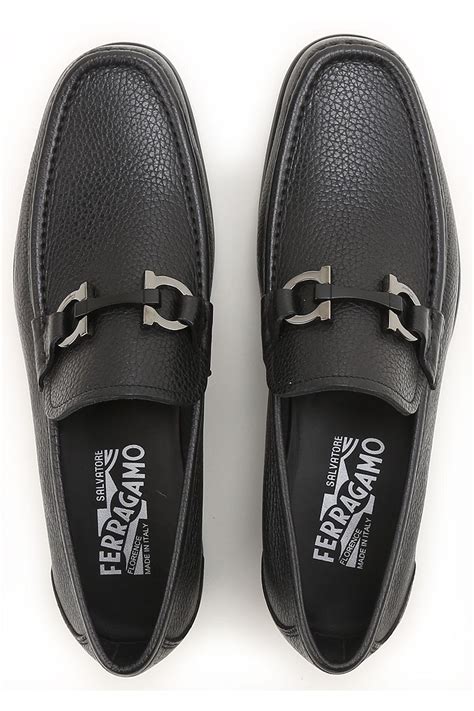 Ferragamo Leather Loafers For Men On Sale in Black for Men - Lyst