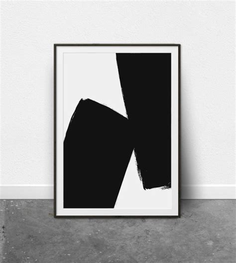 Printable Wall Art Abstract, Minimalist Art, Abstract Painting, Digital Print, Black and White ...