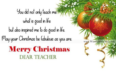 Christmas Wishes Messages For Teachers | Merry Christmas Teacher