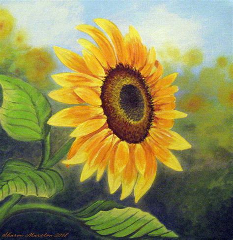 Easy Sunflower Paintings | www.imgkid.com - The Image Kid Has It!