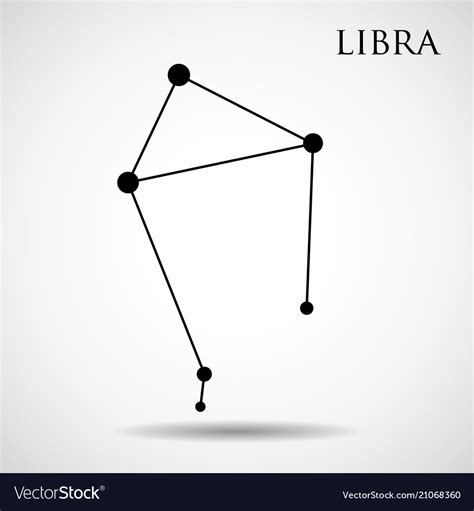 Constellation libra zodiac sign Royalty Free Vector Image