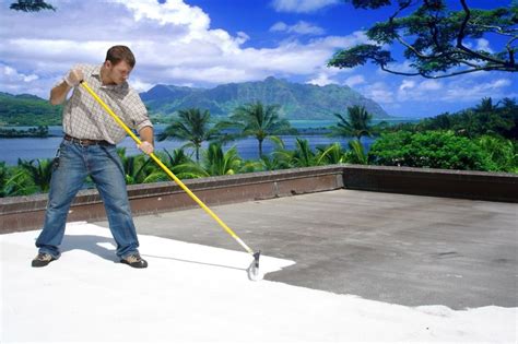 Coat your flat roof with a white reflective roof coating. We install roof coatings on Oahu, HI ...