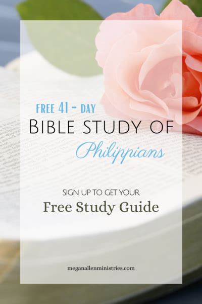 Philippians Bible Study - (Free Printable Study Guide) - Megan Allen Ministries