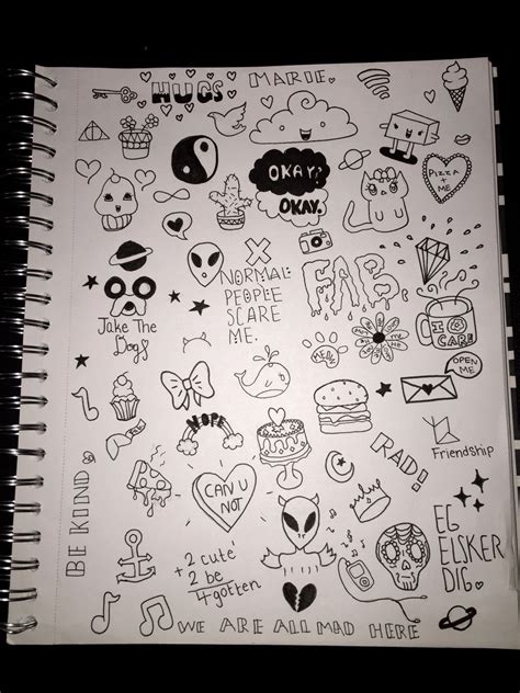 Notebook Paper Doodles