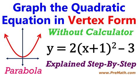 Use Vertex Form To Write The Equation Of Parabola Calculator - Tessshebaylo