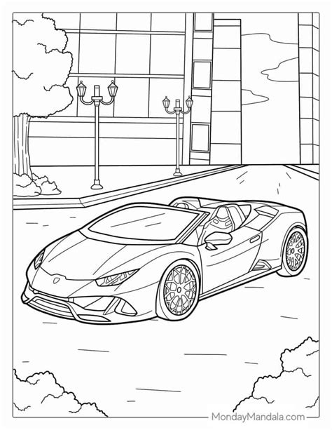 Lamborghini Aventador Coloring Pages