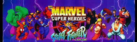 Marvel Super Heroes vs Street Fighter Arcade Marquee – 26″ x 8″ – Arcade Marquee Dot Com