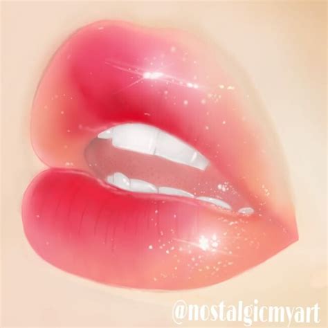 ArtStation - Glossy Sparkly lips