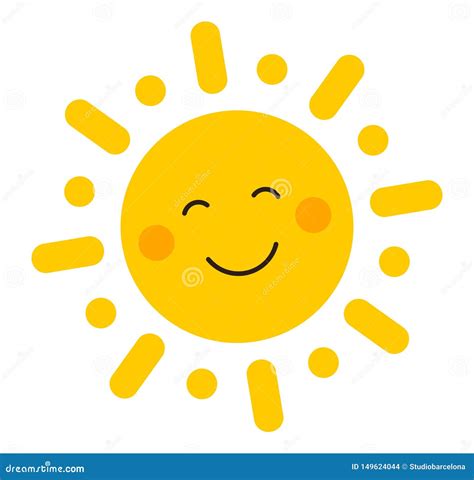 Smiling Sun Cartoon Vector | CartoonDealer.com #34434947