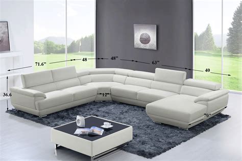 Modern Contempo - Davenport Leather sectional sofa OFF WHITE