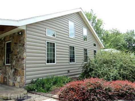 Pin by Krista's Corner on The lodge | Vinyl log siding, Log siding, Outdoor remodel