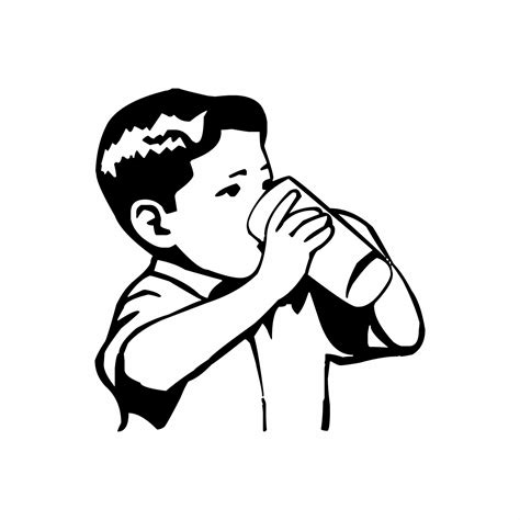 kids drinkig milk vector 20435495 Vector Art at Vecteezy