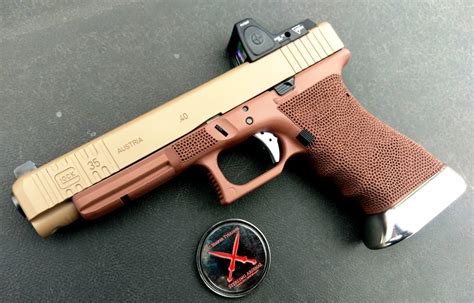 Glock 35 Slide Serrations RMR Cut Cerakote - Critical Koting Cerakote