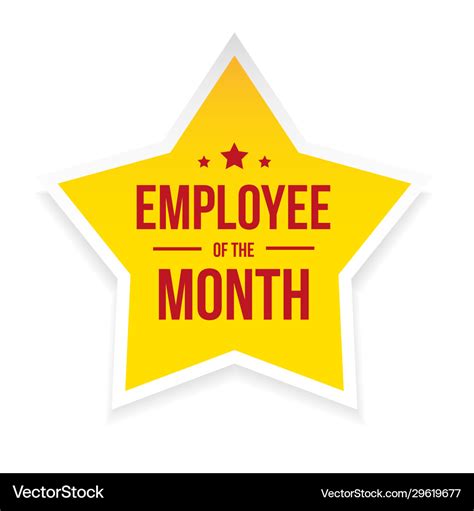 Best employee month award badge Royalty Free Vector Image