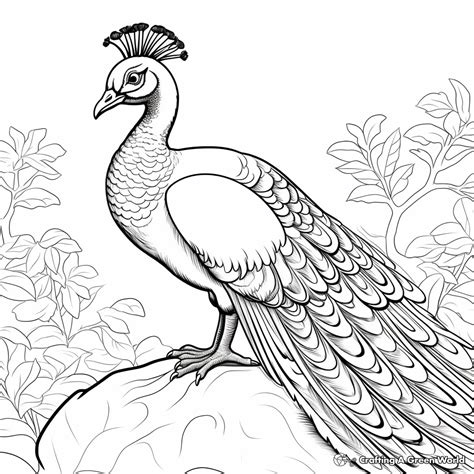 Realistic Peacock Coloring Pages - Free & Printable!