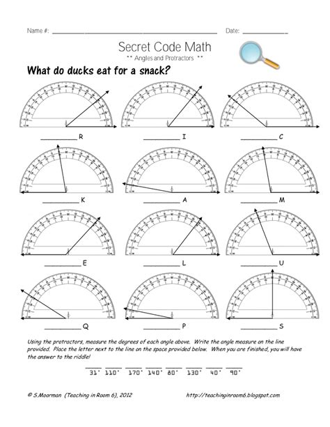 Math Worksheets On Angles