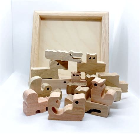 Wooden Puzzle Wooden Zoo Puzzle Animal Puzzle Zoo Puzzle - Etsy Ireland