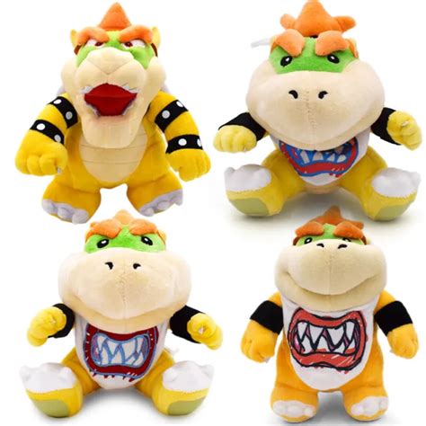 SUPER MARIO BOWSER Koopa Bowser Jr Stuffed Plush Toys Animal Doll Teddy, 6" UK EUR 10,46 ...