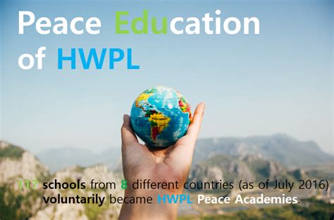 Peace Education of HWPL - A STEP TOWARDS PEACE