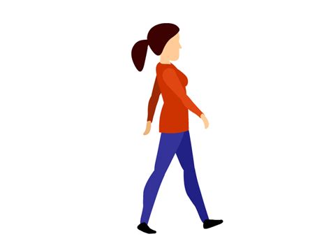 flat design character Walk cycle 2D animation tutorial by Joshuaprakash on Dribbble