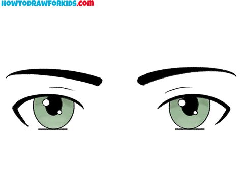 How to Draw Anime Boy Eyes - Easy Drawing Tutorial For Kids