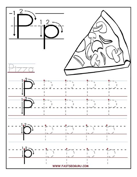 Letter P Tracing Worksheets