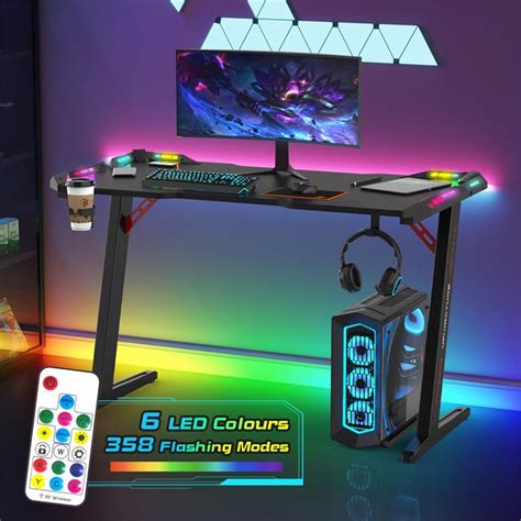 Gaming Desk RGB LED Light Ergonomic - For Me Furniture