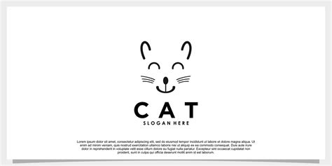 cat logo design with illustration concept 14401867 Vector Art at Vecteezy