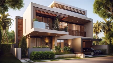 Modern Bungalow Exterior Design And House Background, House Front Design Pictures, House ...