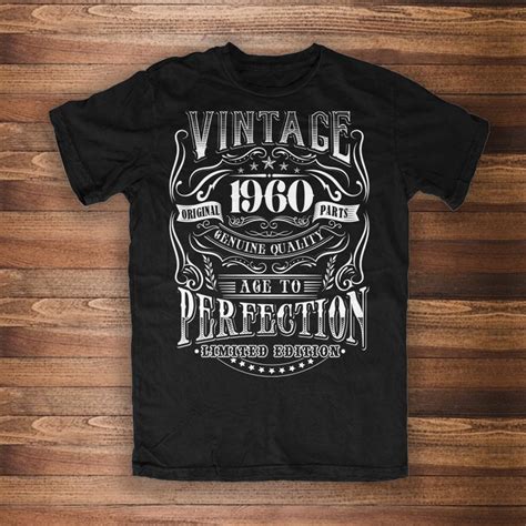 Vintage 1960 – Age to Perfection commercial use t-shirt design - Buy t-shirt designs