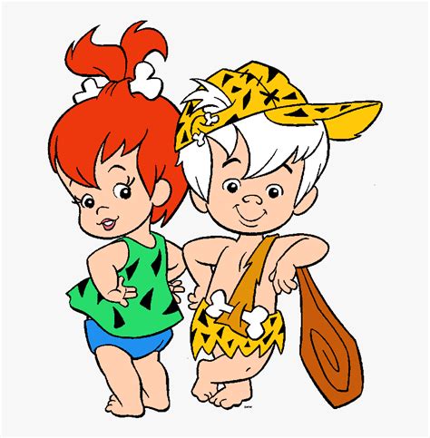 Flintstones Cartoon Characters Clip Art Images Are - Pebbles Y Bam Bam, HD Png Download - kindpng